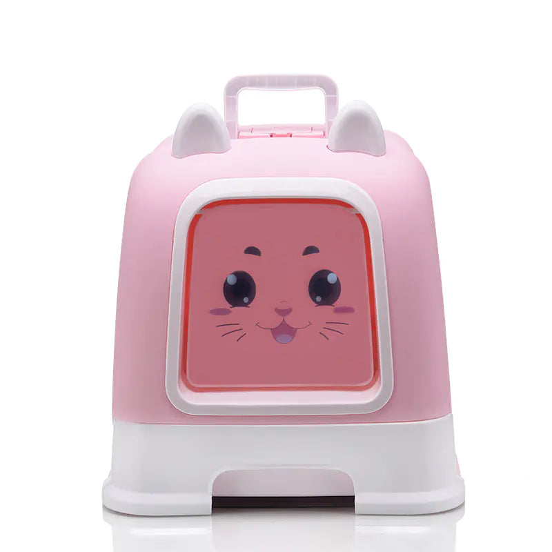 Enclosed Cat Litter Box with Drawer and Large Space