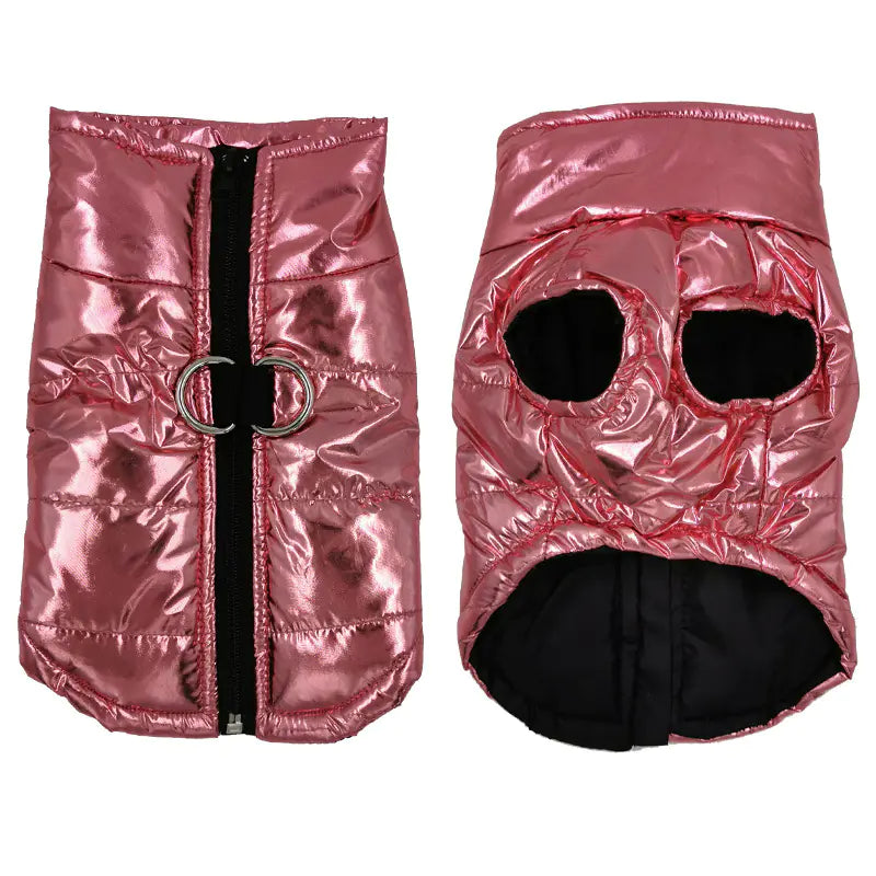 Glossy Dog Jacket Pet Vest for Stylish Canines