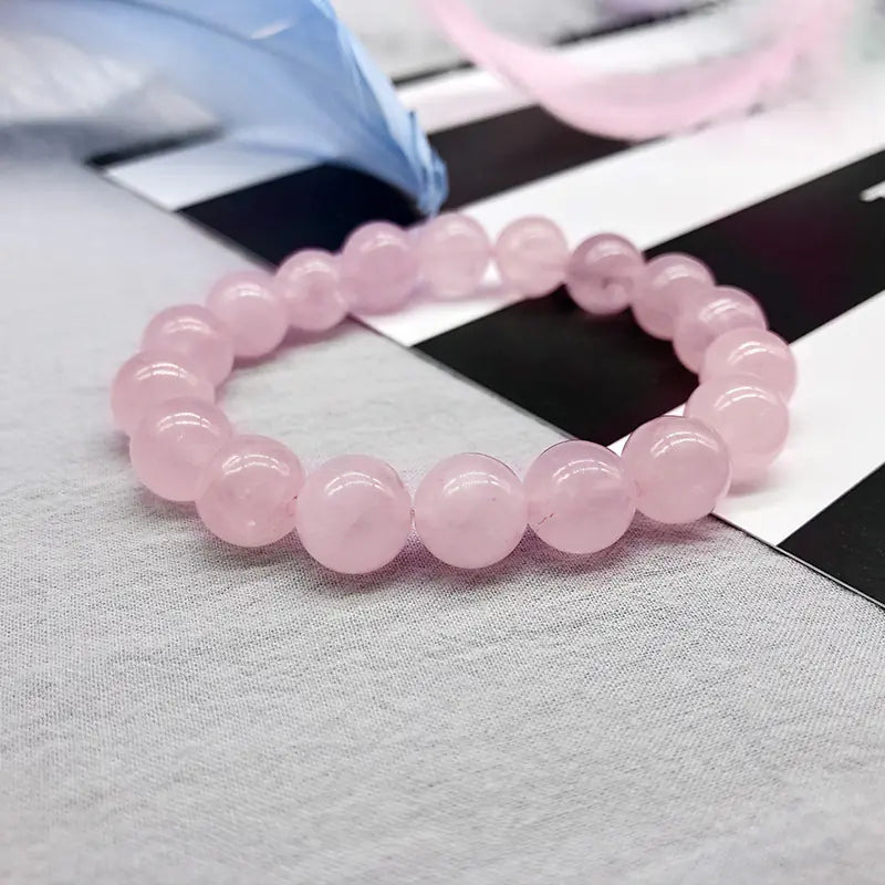 Madagascar Natural Rose Quartz Bead Bracelet