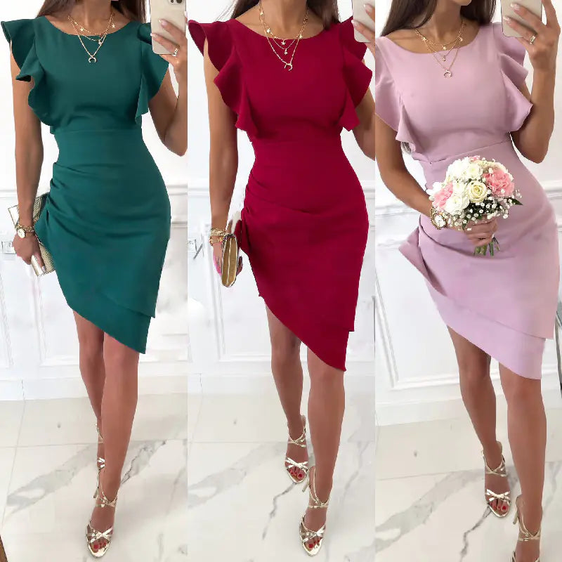 Women's Sleeveless Round Neck Pullover Dress