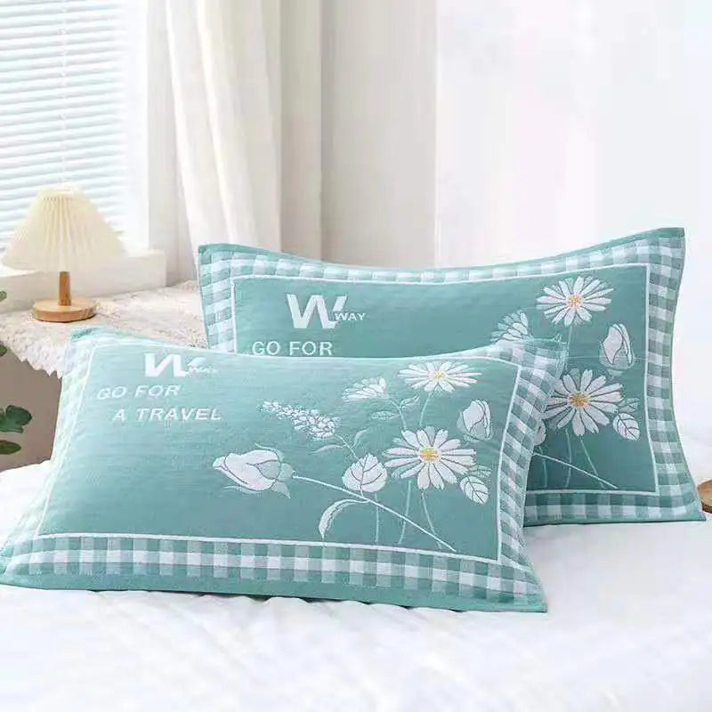 Luxury Three-Layer Gauze Pillow Cover for Adults