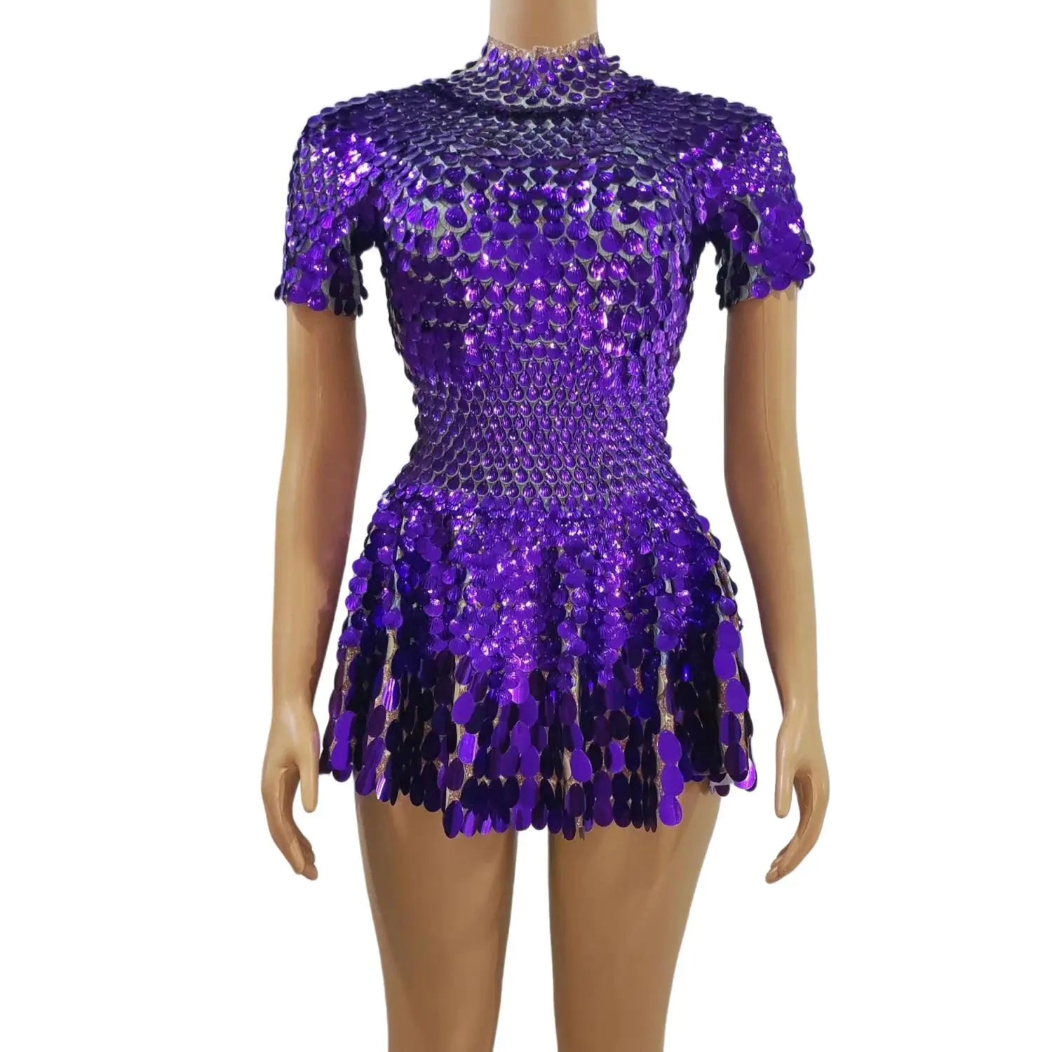 Gorgeous Zipper Dress with Sequins for Women
