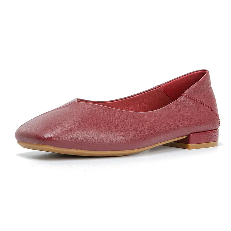 Vintage Korean Style Soft Leather Flat Shoes