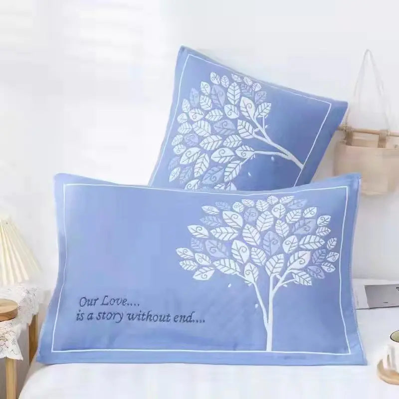 Luxury Three-Layer Gauze Pillow Cover for Adults