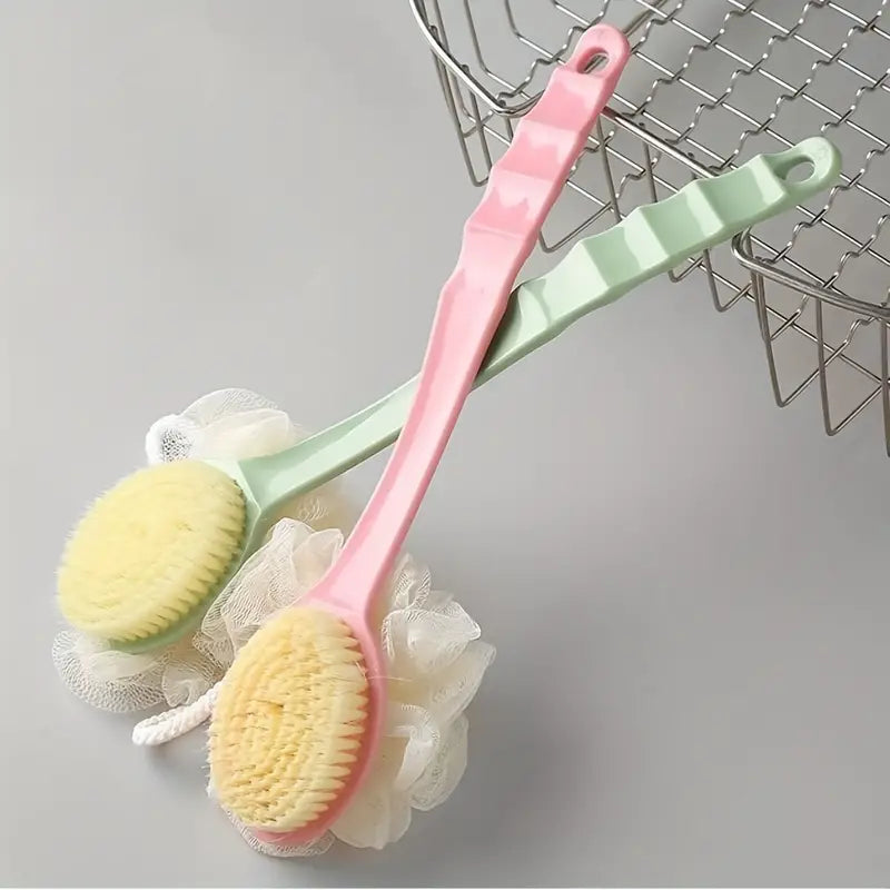 Soft-Bristled Long Handled Bath Brush for Adults