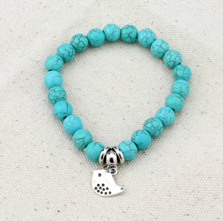 Vintage Bohemian Style Turquoise Beaded Bracelet