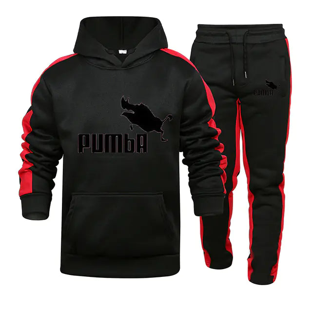 Men's Youth Running Sportswear Printed Hoodie Set