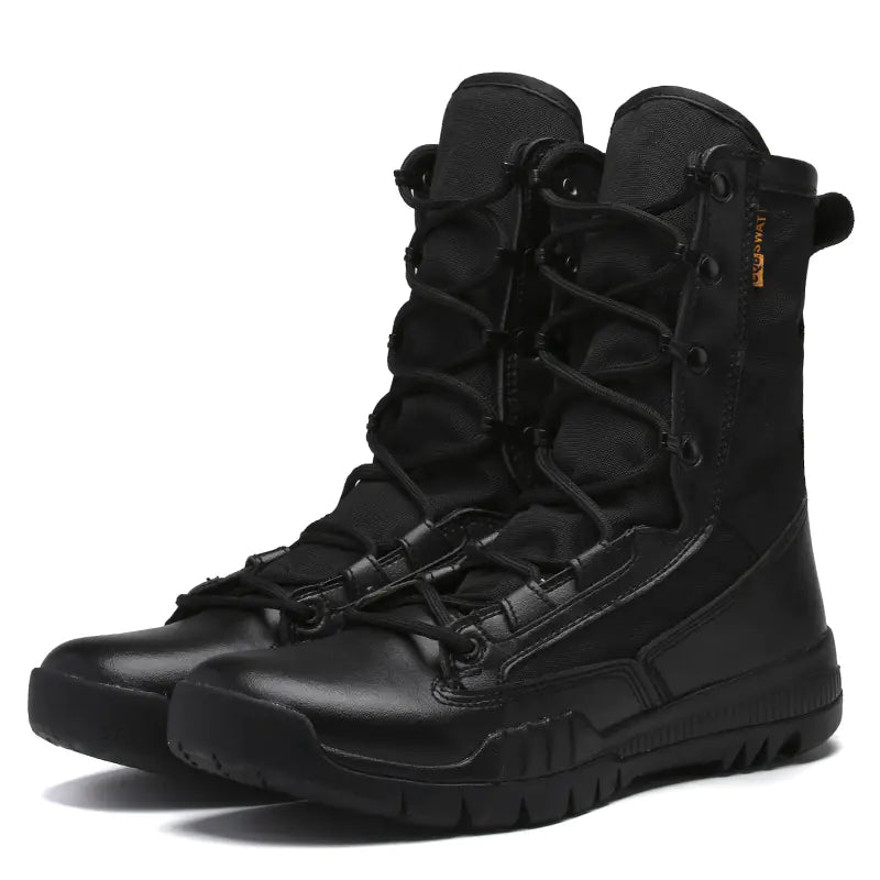 High-Top Breathable Combat Boots in Large Size