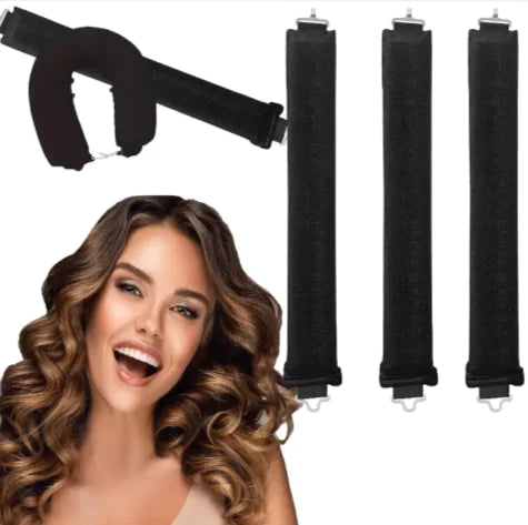 Heat-Free Rubber Hair Curler – 3 Hook Design