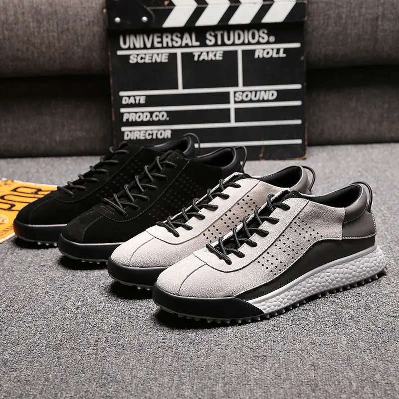 Winter New Men's Casual Sports Shoes - Thick Sole Leather