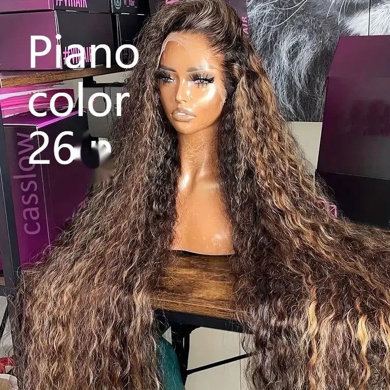 Front Lace Wig Piano Color Long Curly