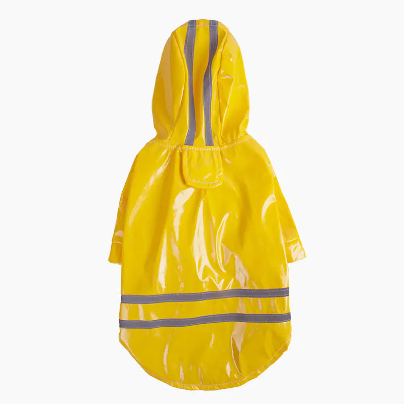 Reflective Dog Hooded Windproof Raincoat in PU