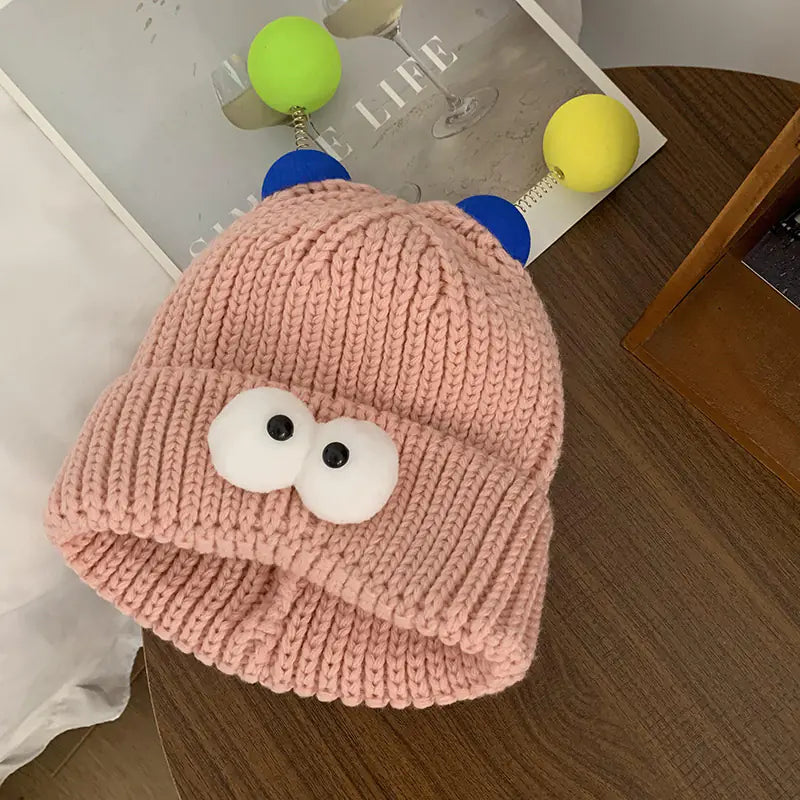 Funny Couple Knitted Hat for a Slimmer Face Look