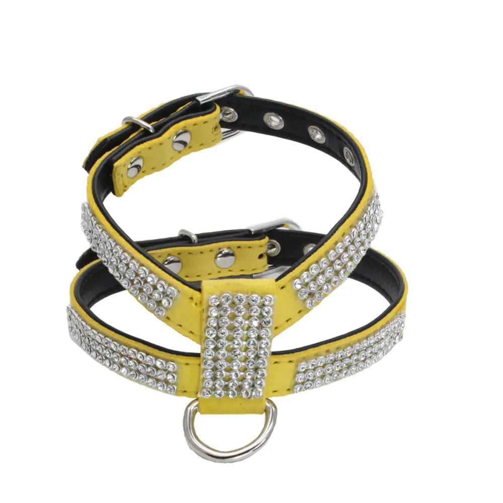 "Teddy Poodle Harness with Rhinestones for Small Dogs"