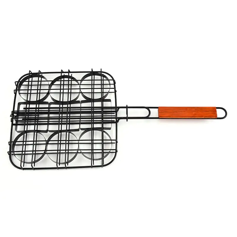 Mini Burger Press Set with Non-Stick Grill Basket