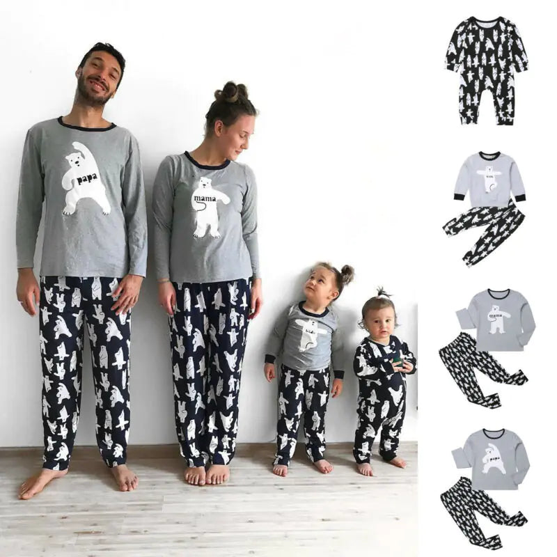 Family Matching Cartoon Pajamas Set