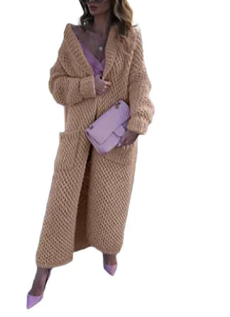 Women's Long Cardigan Sweater (One Piece)