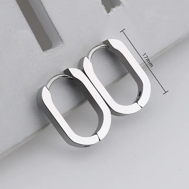 Geometric Titanium Steel Women's Earrings for Daily Wear
