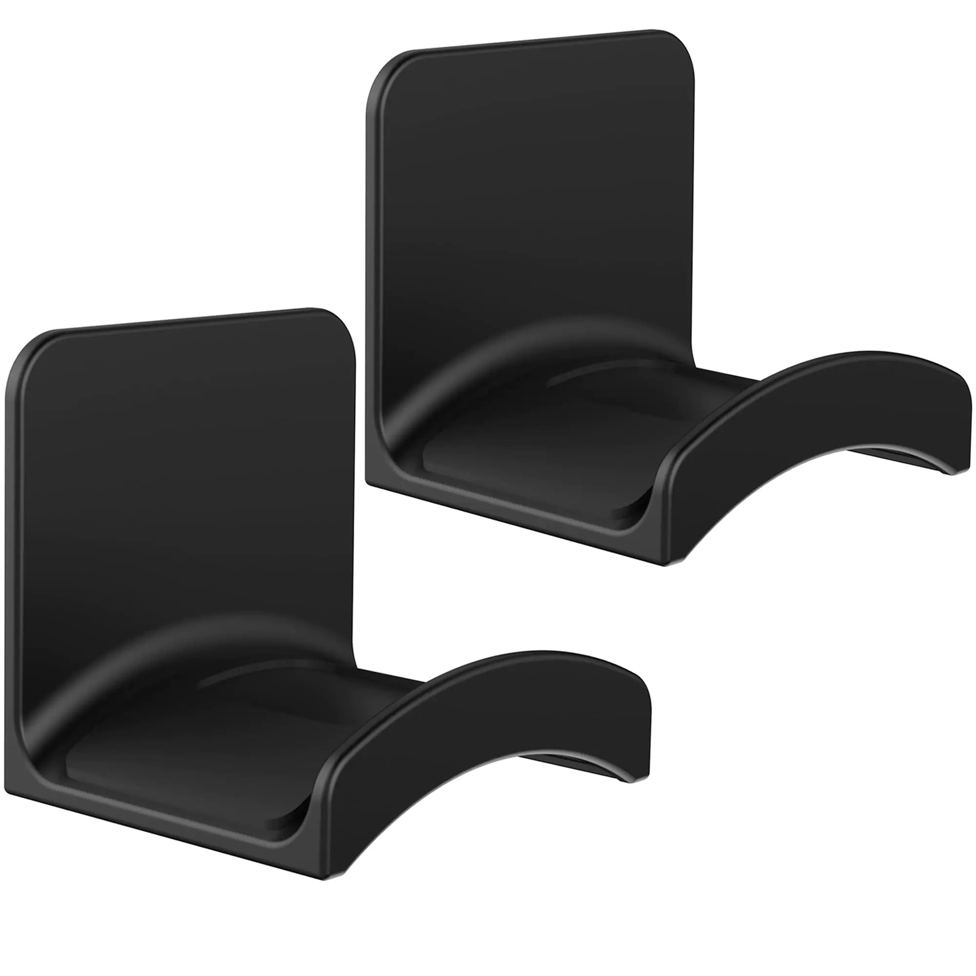 Headphone Stand Headset Holder - Adhesive Gaming Earphones Hanger Universal Desk Wall Mount Hook for All Headphone/Controller Compatible with Beats AirPods MaxSony JBL (Black-2PCS)
