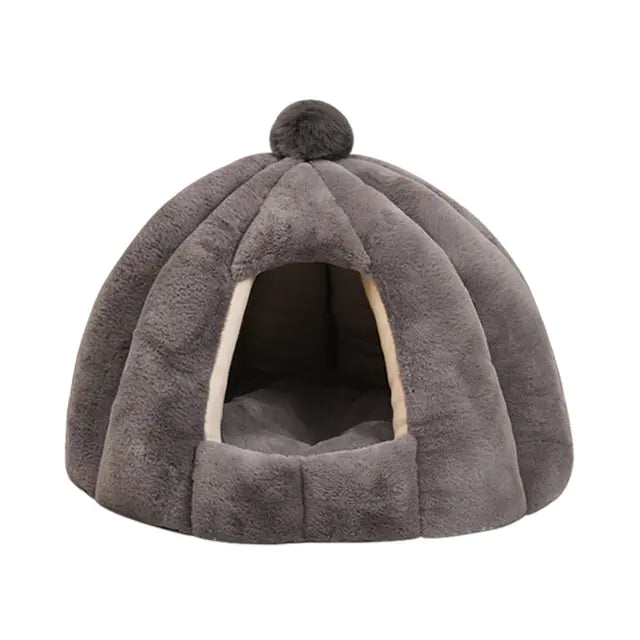 Pumpkin Shaped Cozy Cat & Dog House Tent
