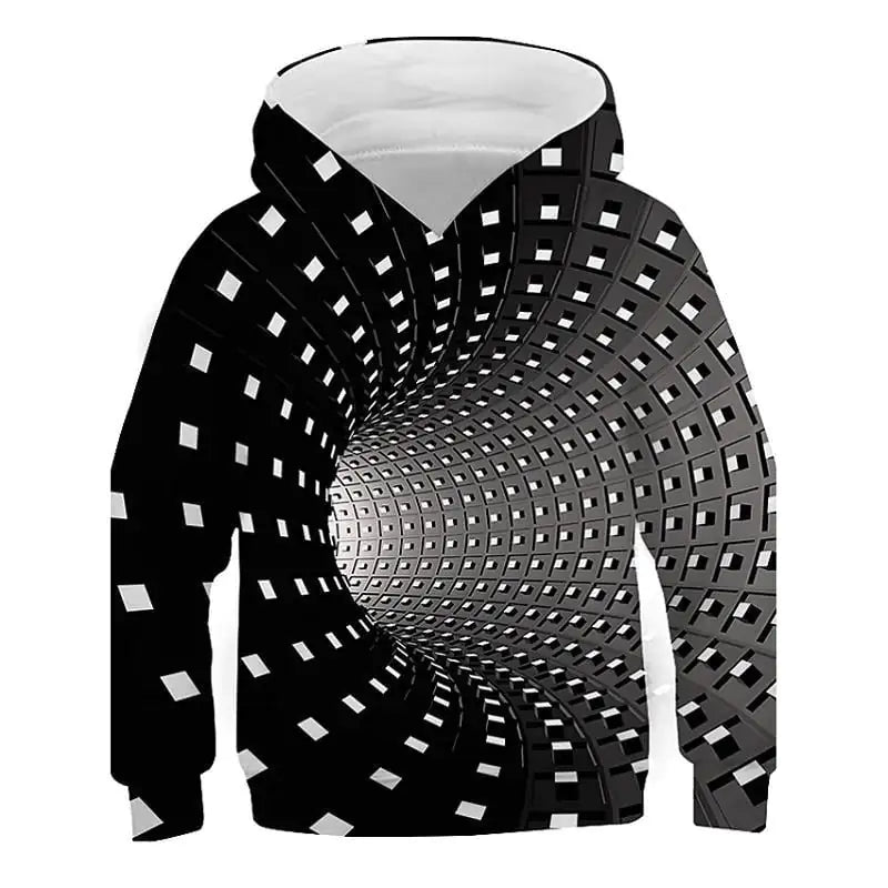 3D Vision Digital Printed Hoodie for Kids