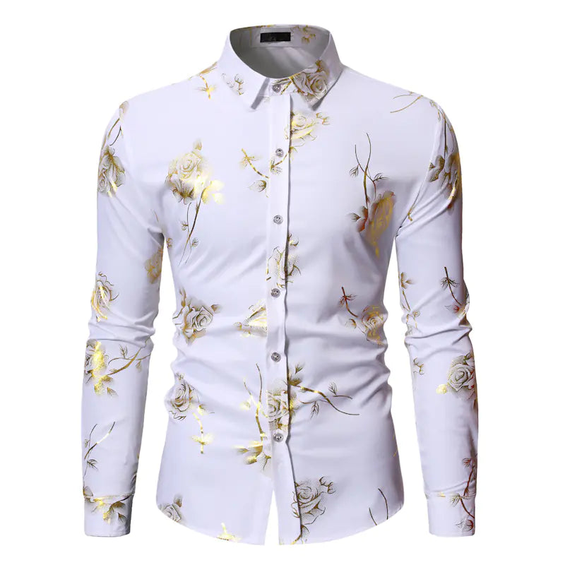 Men's Long Sleeve Gold Foil Shirt - New Fall Collection