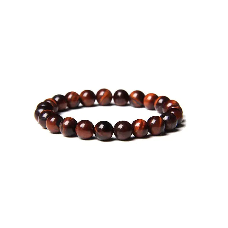 8mm Tigereye Iron Ore Yoga Stretch Bracelet for All