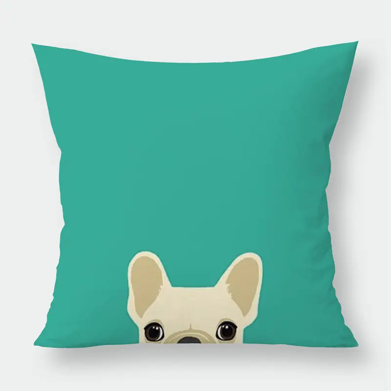 Car Neck Pillow and Dog Throw Pillow Cover Set