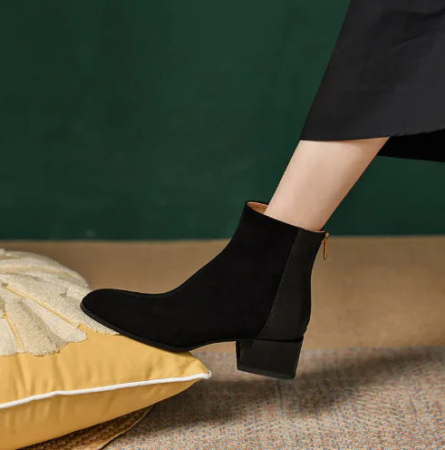Nevada Women's Short Suede Boot with Zipper (One Pair)