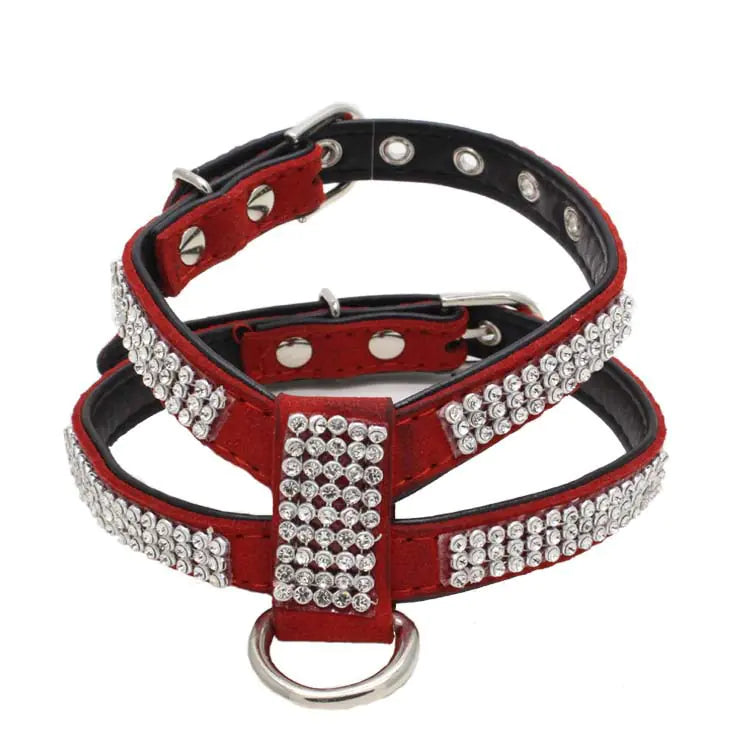 "Teddy Poodle Harness with Rhinestones for Small Dogs"