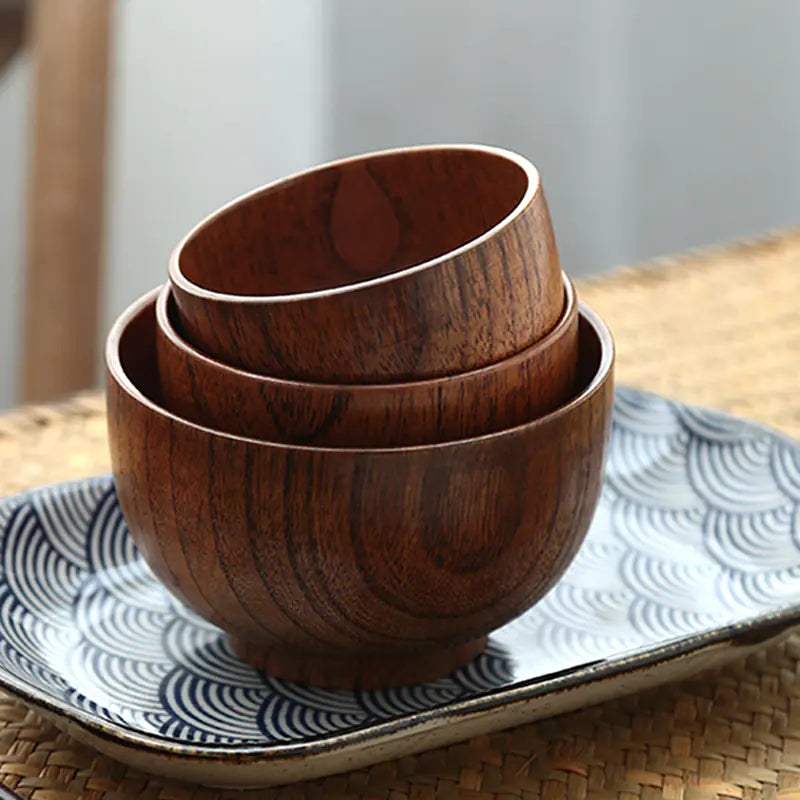 Wooden Soup Bowl - Solid Wood Craftsmanship