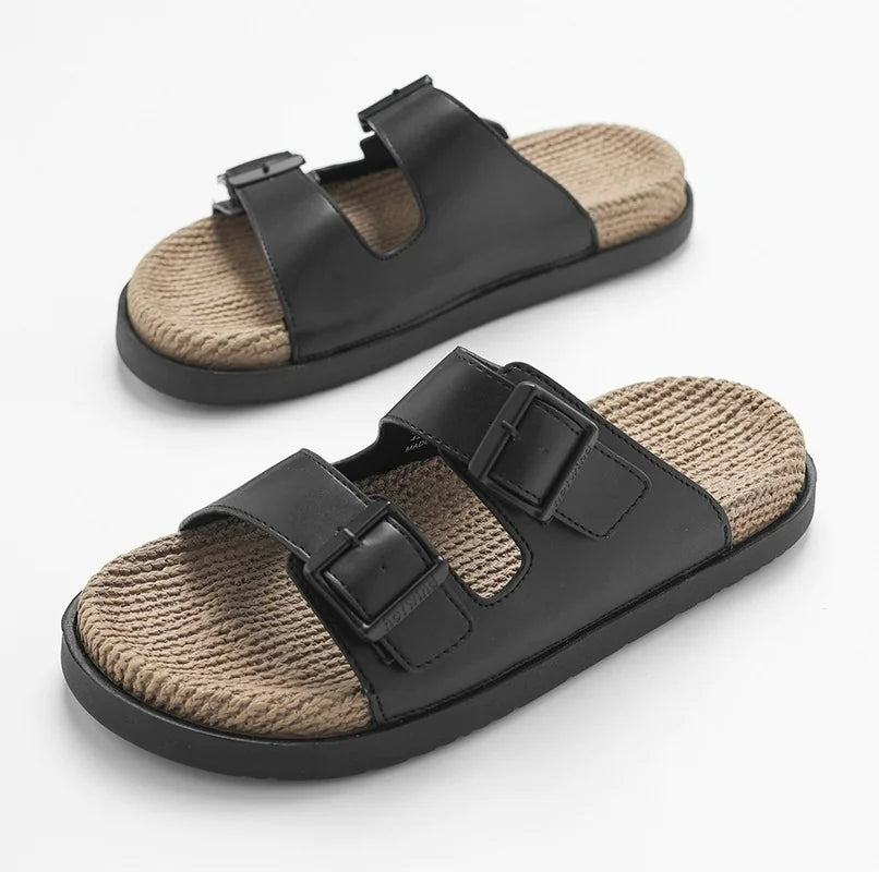 Men's Versatile Flat Anti-Slip Cork Summer Slippers