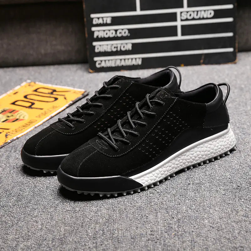 Winter New Men's Casual Sports Shoes - Thick Sole Leather