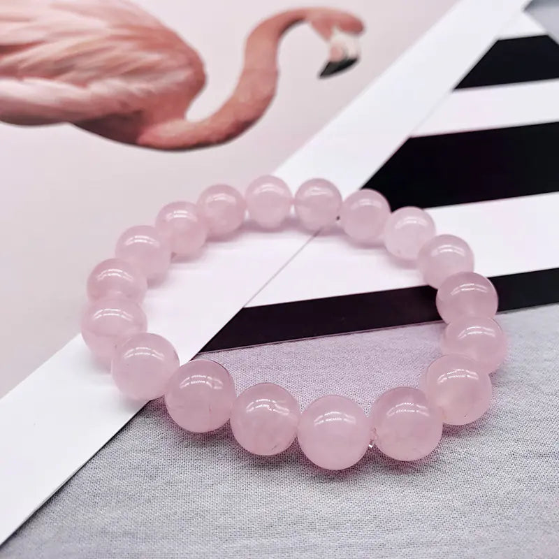 Madagascar Natural Rose Quartz Bead Bracelet