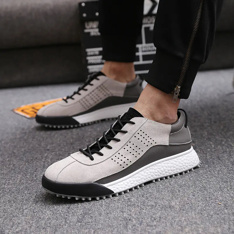 Winter New Men's Casual Sports Shoes - Thick Sole Leather