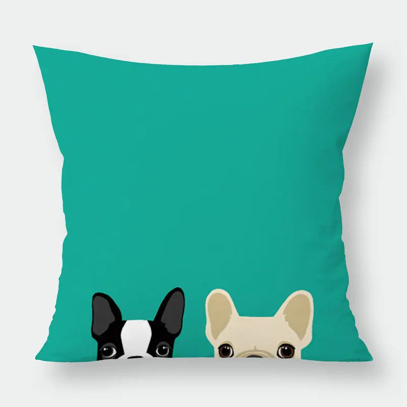 Car Neck Pillow and Dog Throw Pillow Cover Set