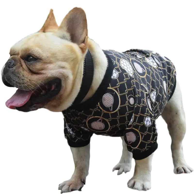 Spring & Autumn Stretch Dog Clothes with Bag Printing