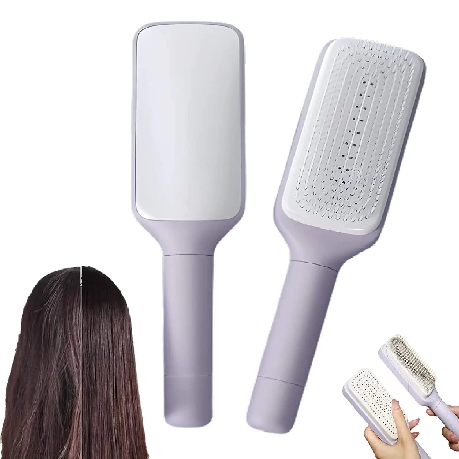 4 In 1 Self-Cleaning Hair Brush