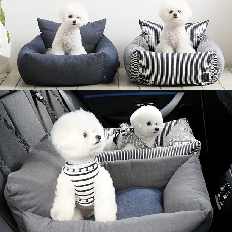 Portable Car Dog Bed with Safety Seat for Pets
