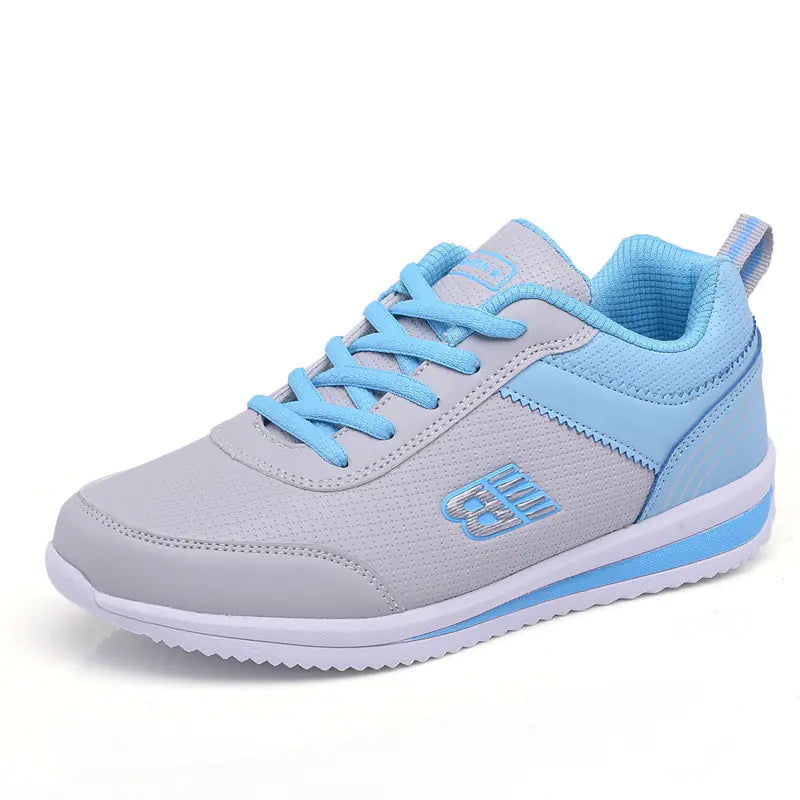 Women's Stylish Lightweight Leather Sneakers for Students
