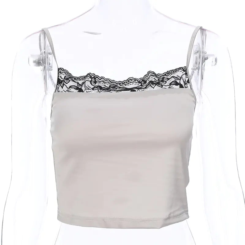 Spliced Strap Top - Women's Vest Blouse