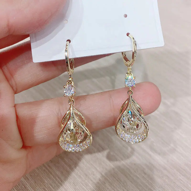 Geometric Cat's Eye Stone Earrings - 2023 New Style