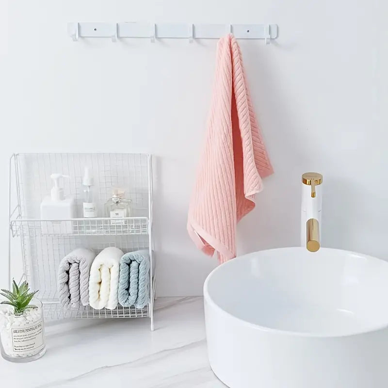 Waffle Soft Face Towels - Plaid, Highly Absorbent