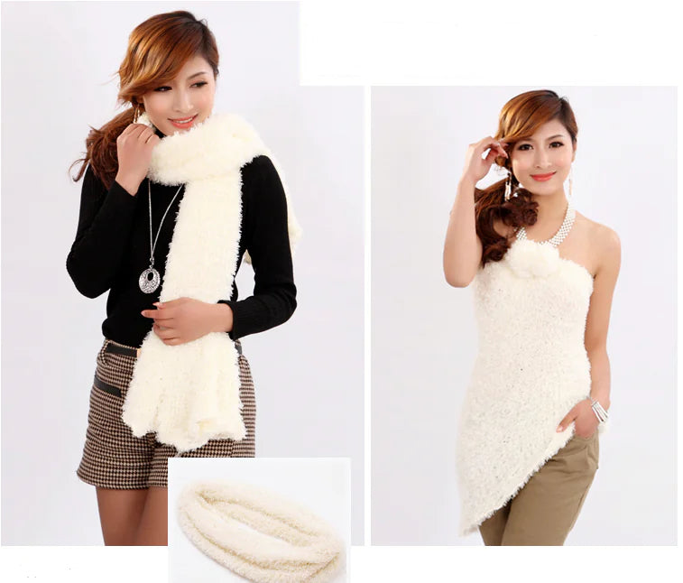 Bamboo Fiber Versatile Scarf for Autumn and Winter
