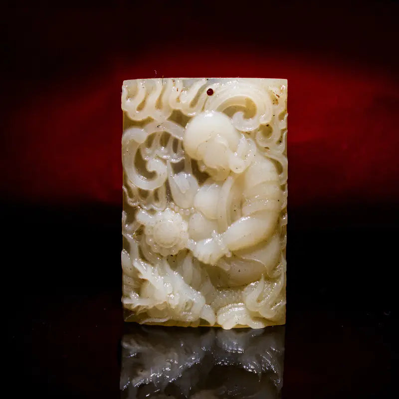 Natural Camel Bone Carved Buddha Amulet Pendant Accessory