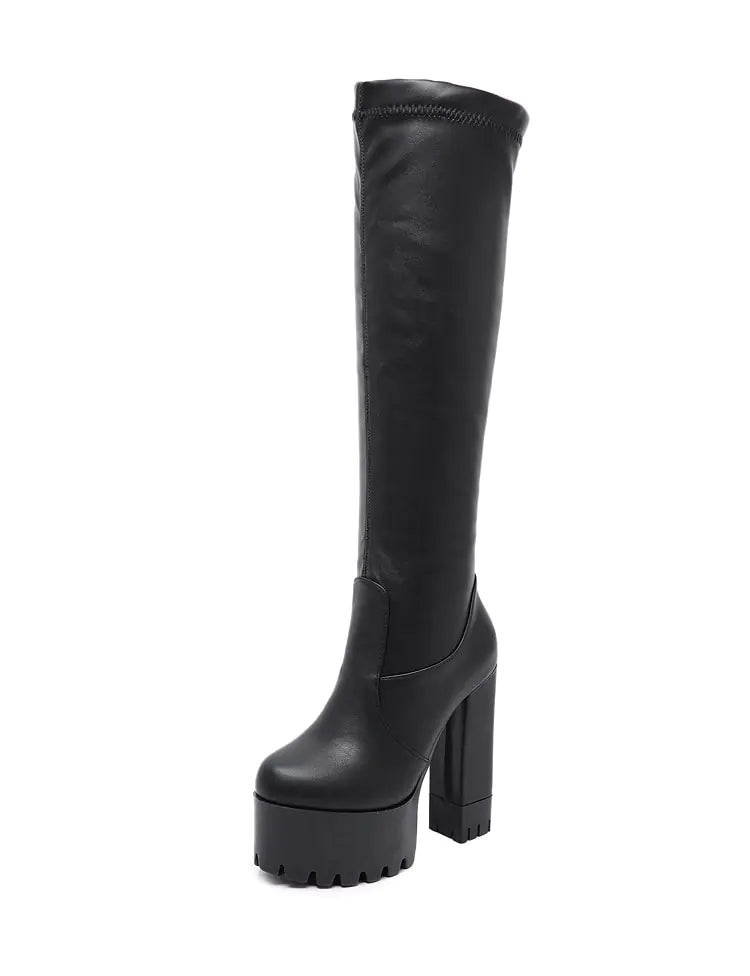 Knee-High Women's Boots, New Autumn/Winter Stretch Heels