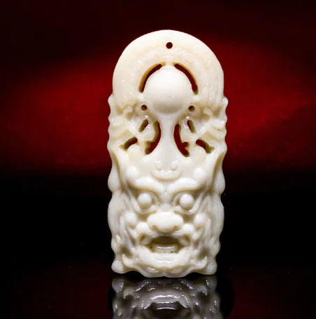 Natural Camel Bone Carved Buddha Amulet Pendant Accessory