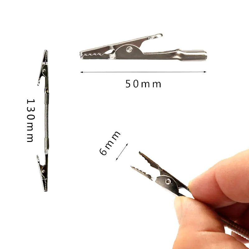 Rotating Double-Headed Alligator Clip with Flexible Hose