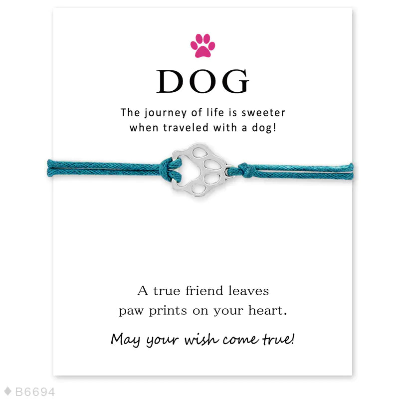 Infinity Wish Bracelet - DOG Blessing Card Included