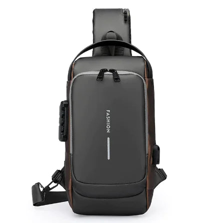 Men's chest bag security anti-theft password lock shoulder messenger bag(private listing)